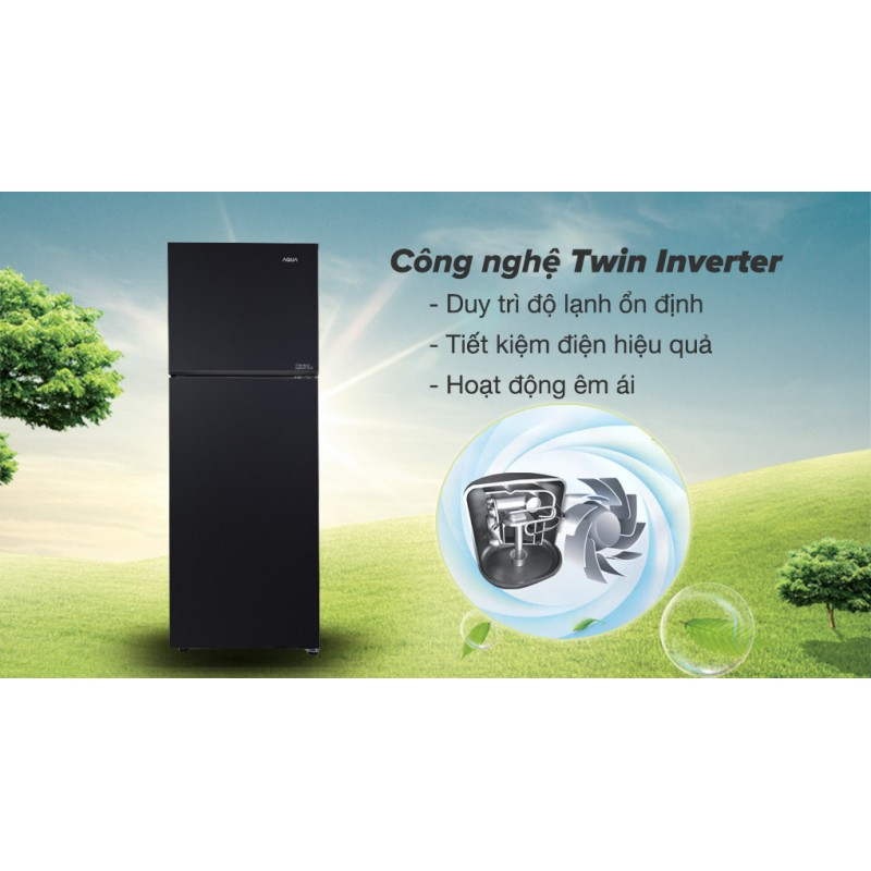 Tủ lạnh ngăn đông trên Aqua AQR-T376FA(FB) 366 lít