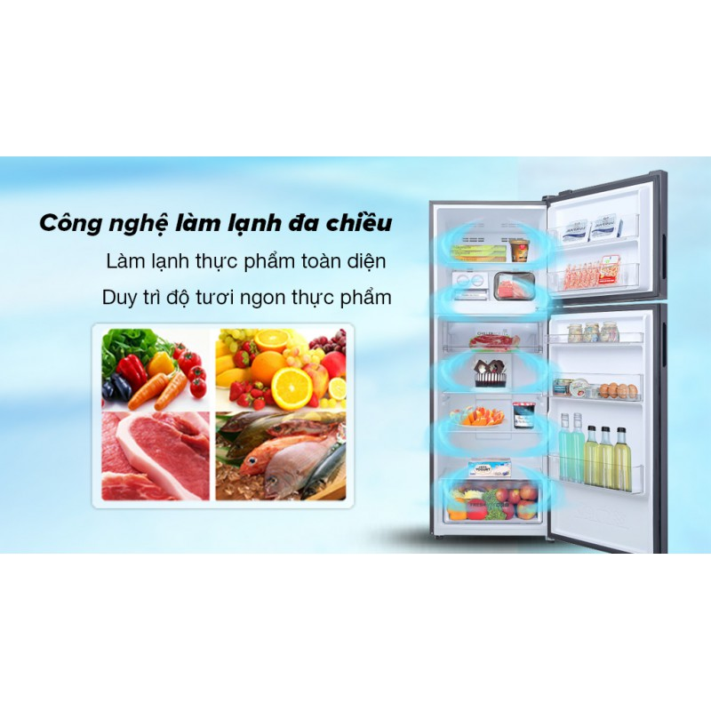 Tủ lạnh ngăn đông trên Aqua AQR-T376FA(FB) 366 lít