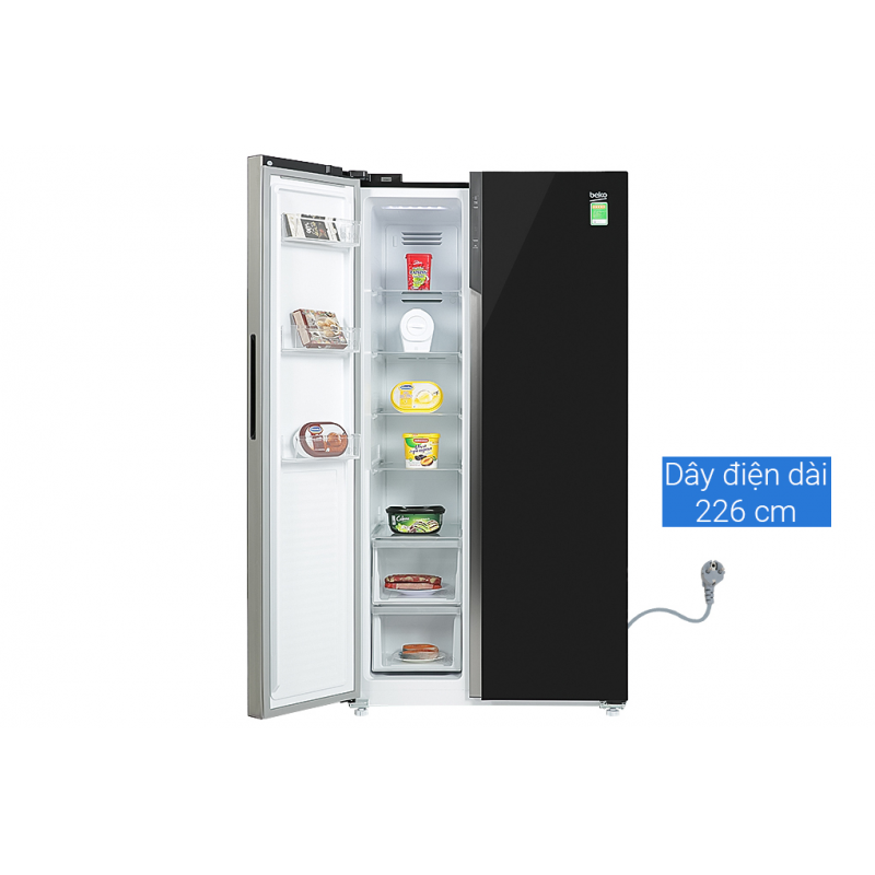 Tủ lạnh Side by Side Beko GNO62251GBVN