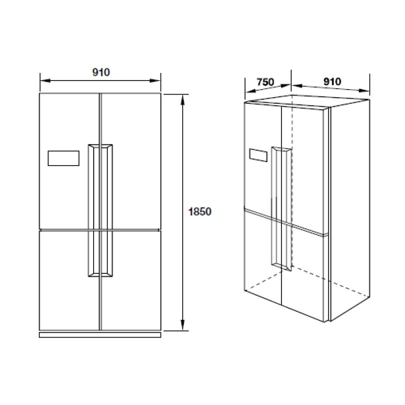 Tủ lạnh Side by Side Hafele HF-SBSIB 539.16.230