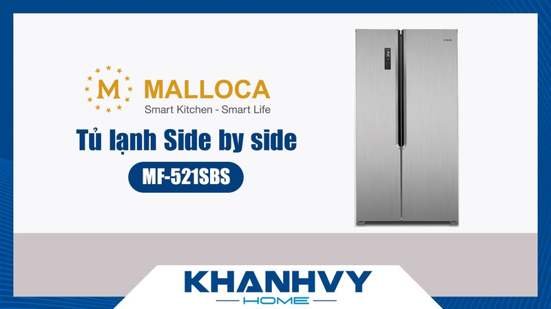Tủ lạnh Side by side Malloca MF-521SBS