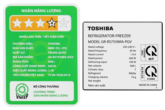 Tủ lạnh Toshiba GR-RS755WIA-PGV(22)-XK 568L