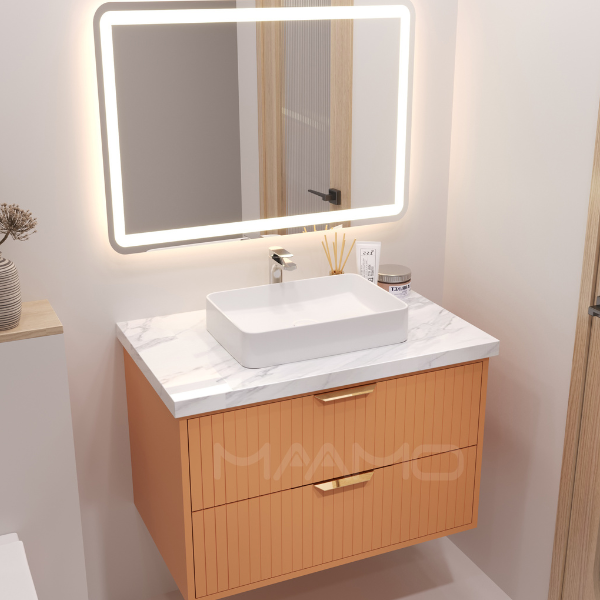 Tủ lavabo kính thông minh chìm cam MAAMO MF15