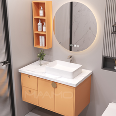 Tủ lavabo kính thông minh nổi cam MAAMO MF12