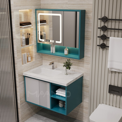 Tủ lavabo kính thông minh xanh cổ vịt MAAMO MF08-80