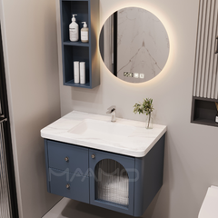 Tủ lavabo kính thông minh xanh đậm MAAMO MF07-100