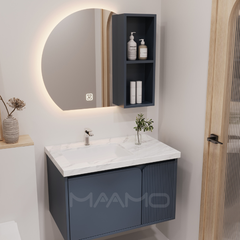Tủ lavabo kính thông minh xanh đậm MAAMO MF10-80