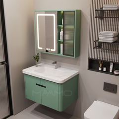 Tủ lavabo kính thông minh xanh lá nhạt MAAMO MF01-100