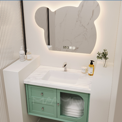 Tủ lavabo kính thông minh xanh lá nhạt MAAMO MF03-100