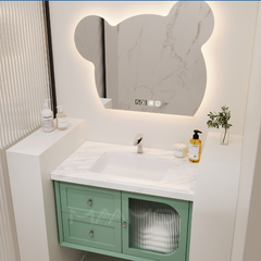 Tủ lavabo kính thông minh xanh lá nhạt MAAMO MF03-80