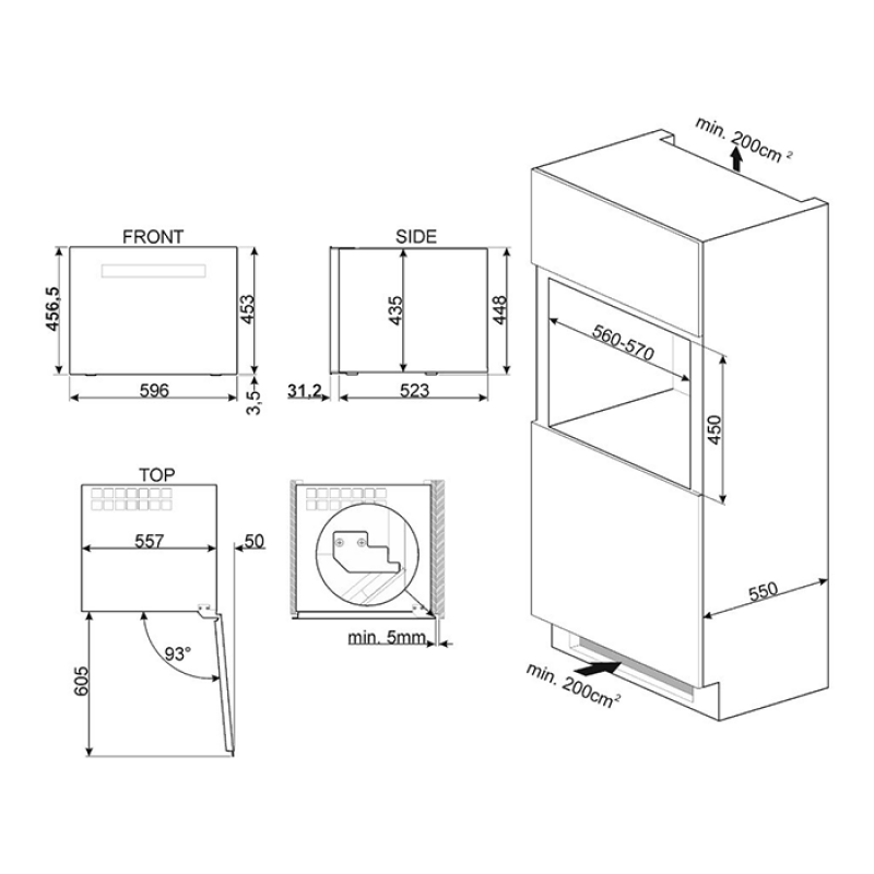 Tủ rượu âm Smeg CVI618RWNR2 535.14.381