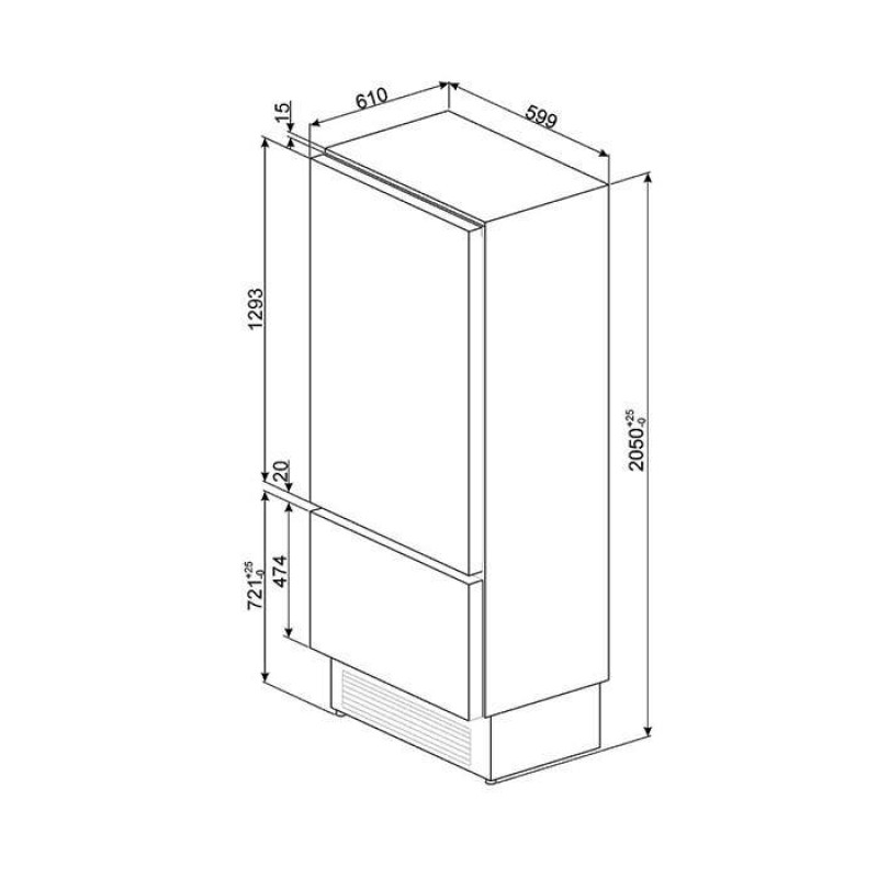 Tủ rượu âm Smeg WI66RS 535.14.403