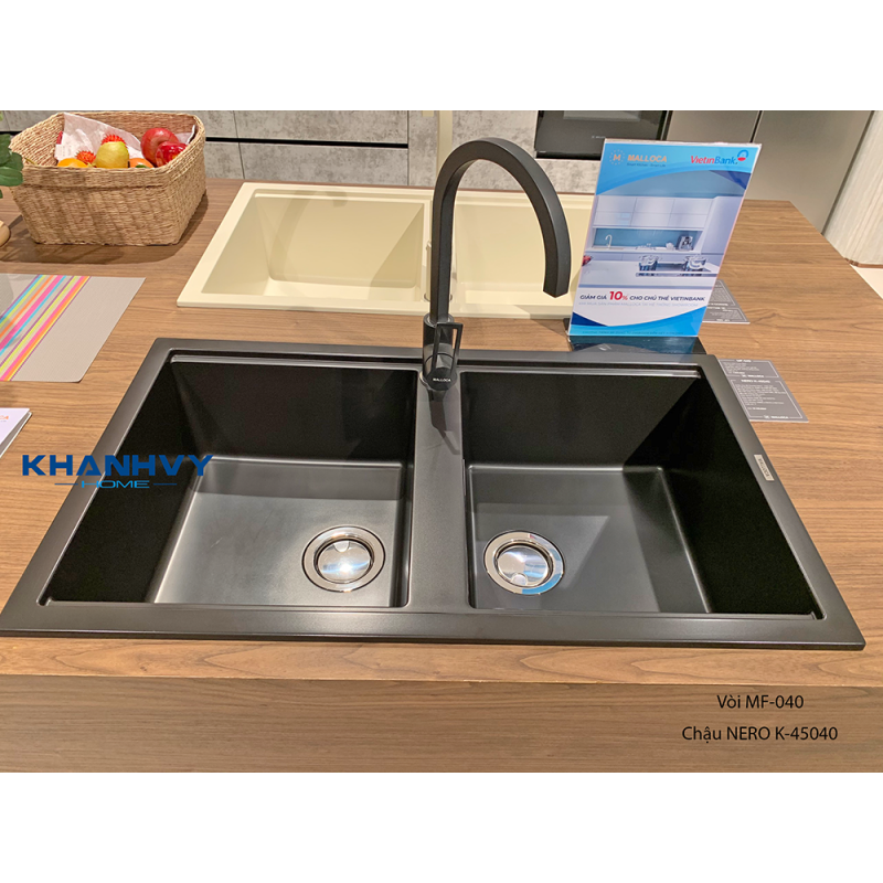 Chậu rửa chén Malloca NERO K-45040