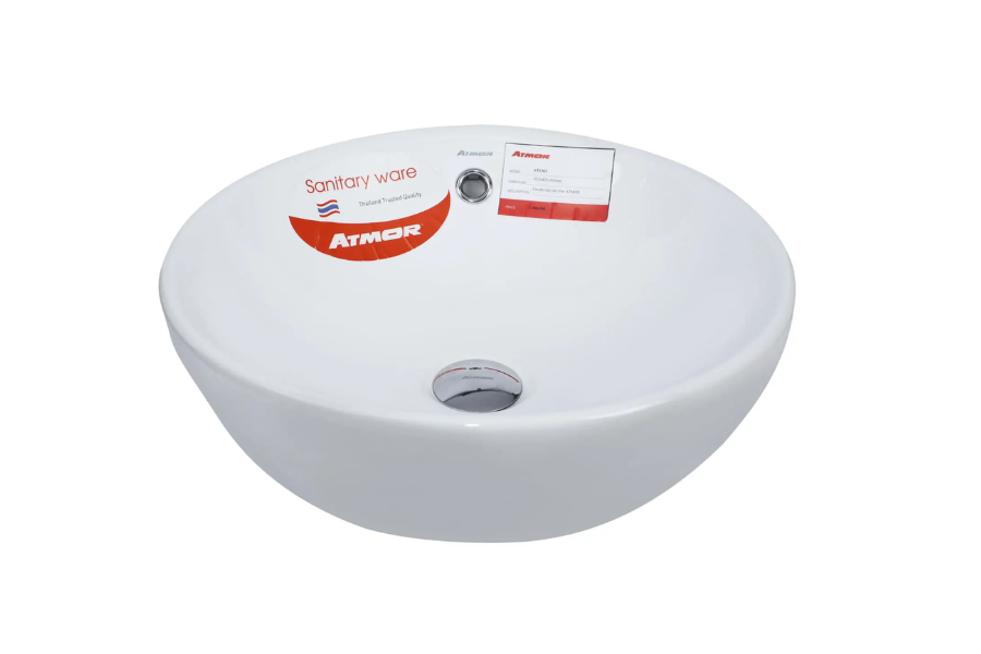 Chậu lavabo Atmor AT1363 âm bàn tròn