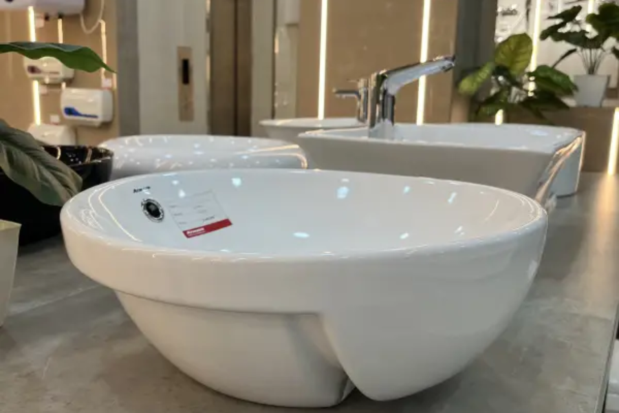 Chậu lavabo Atmor AT1363 âm bàn tròn