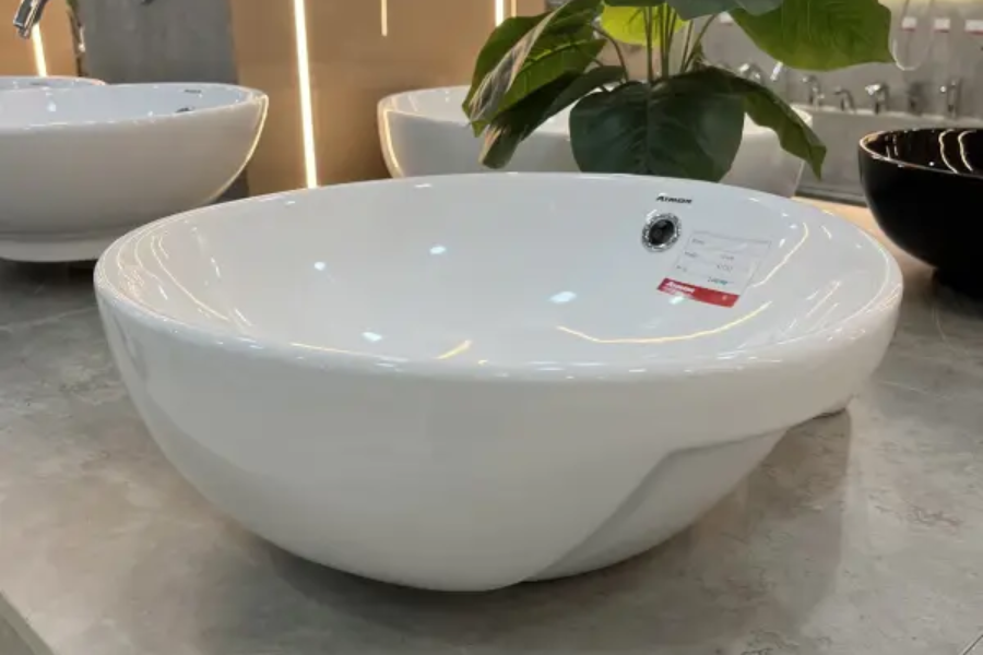 Chậu lavabo Atmor AT1363 âm bàn tròn