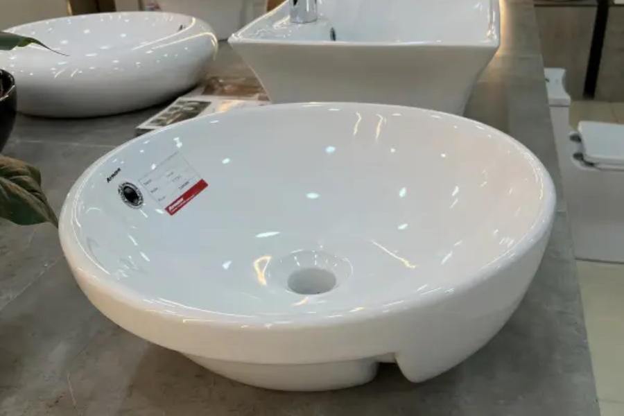 Chậu lavabo Atmor AT1363 âm bàn tròn
