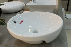 Chậu lavabo Atmor AT1363 âm bàn tròn