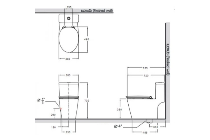 Bàn cầu 1 khối nắp rửa điện tử Cotto C110507(CV5)