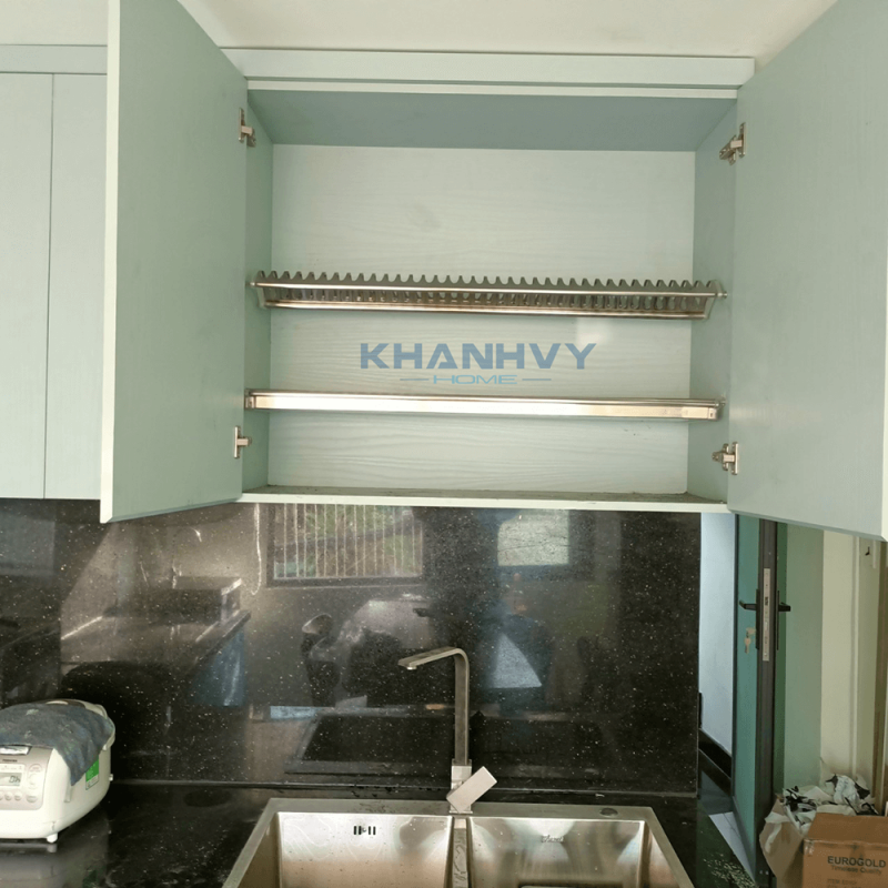 Giá bát V cao cấp inox SUS304 nhựa cài trắng ABS cao cấp Eurogold EP1100