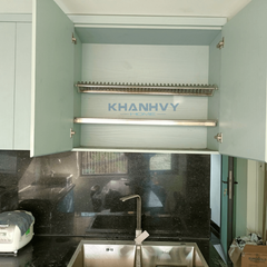 Giá bát V cao cấp inox SUS304 nhựa cài trắng ABS cao cấp Eurogold EP1100