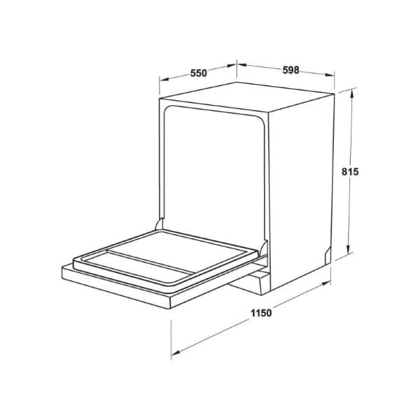 Máy rửa chén âm tủ Hafele HDW-FI60AB 538.21.330
