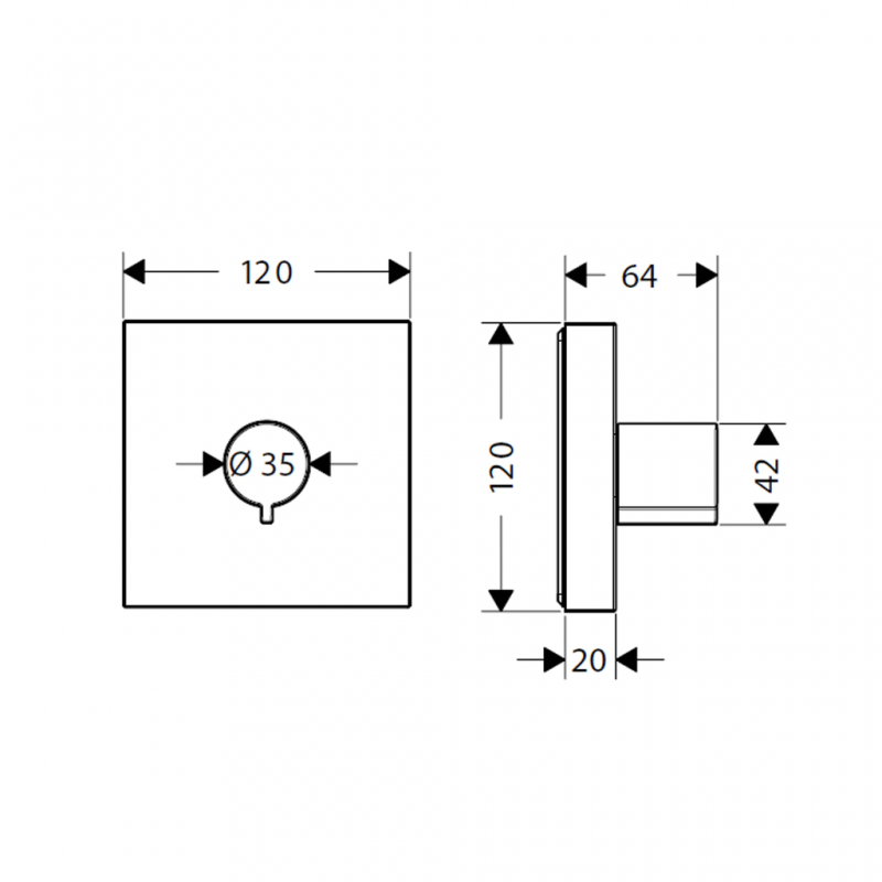 Van đóng mở âm tường AXOR 589.29.705