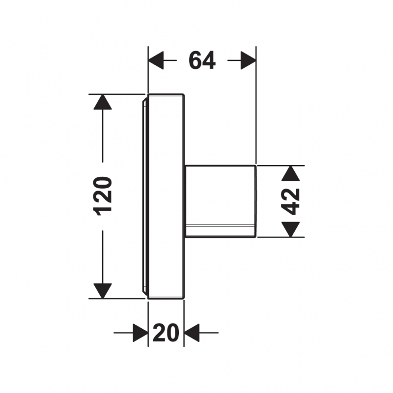 Van đóng mở AXOR ShowerSolutions 120/120 589.52.233