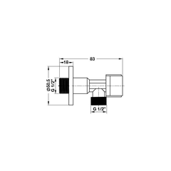 Van khóa nước đơn Hafele 495.61.250