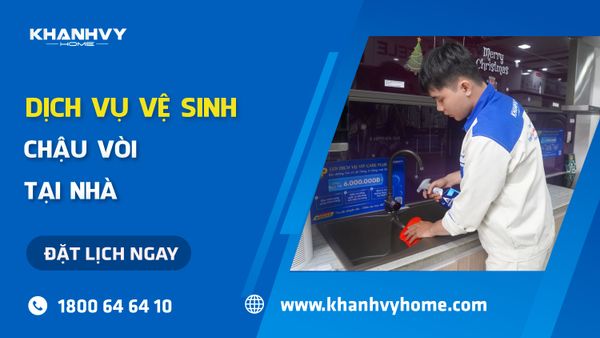 Vệ sinh chậu, vòi rửa chén