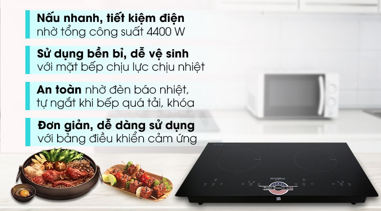 Bếp hồng ngoại Whirlpool ACT752/BLV 2 vùng lắp âm