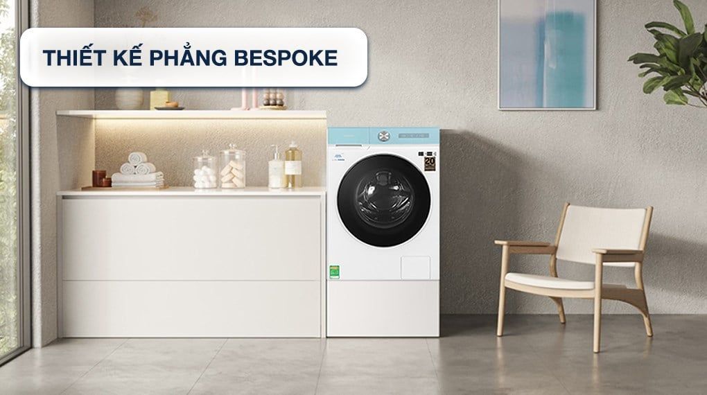 Máy giặt sấy Samsung WD14BB944DGMSV 14 kg Bespoke AI™ với Ngăn giặt xả tự động