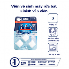Viên vệ sinh máy rửa chén Finish vỉ 3 viên FVVS3RG