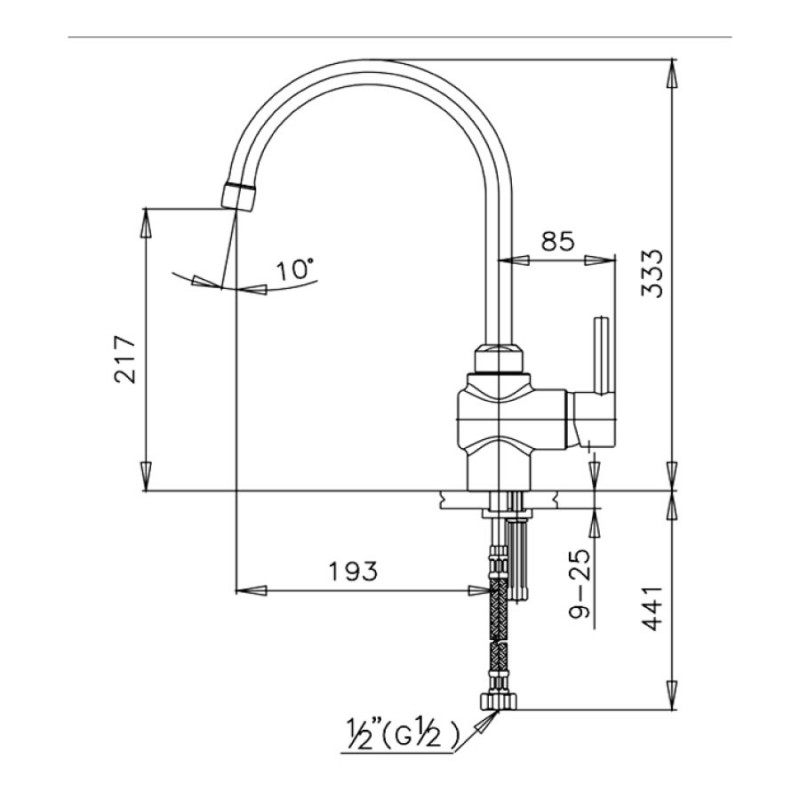 Vòi bếp nóng lạnh Cotto CT289A