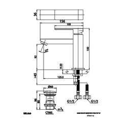Vòi lavabo nóng lạnh Cotto CT2142A