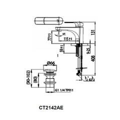 Vòi lavabo nóng lạnh Cotto CT2142AE