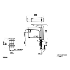 Vòi lavabo nóng lạnh Cotto CT2401A