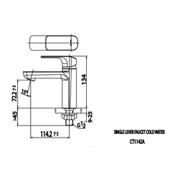 Vòi lavabo nước lạnh Cotto CT1142A