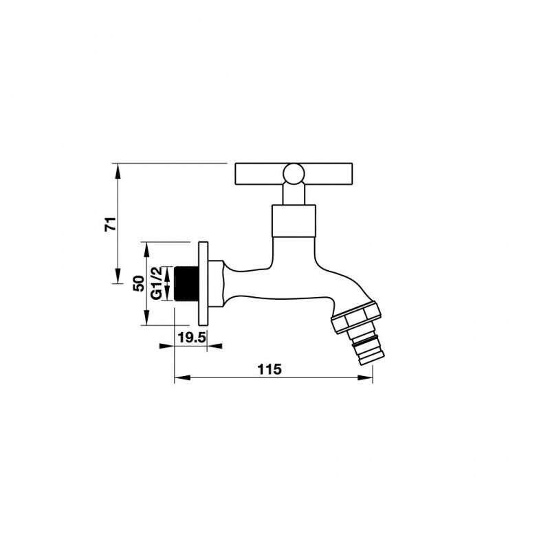 Vòi lạnh gắn tường COMPACT Hafele 495.61.020