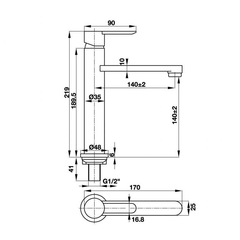 Vòi lạnh VIGOR 140 Hafele 495.61.137