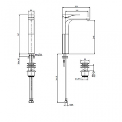 Vòi lavabo 240 màu đen mờ Hafele 589.02.452
