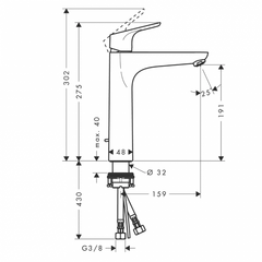 Vòi lavabo Hansgrohe Focus 190 589.29.223