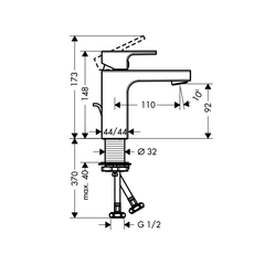 Vòi lavabo Hansgrohe Vernis 100 589.53.868