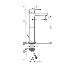 Vòi lavabo Hansgrohe Vernis 230 589.53.869