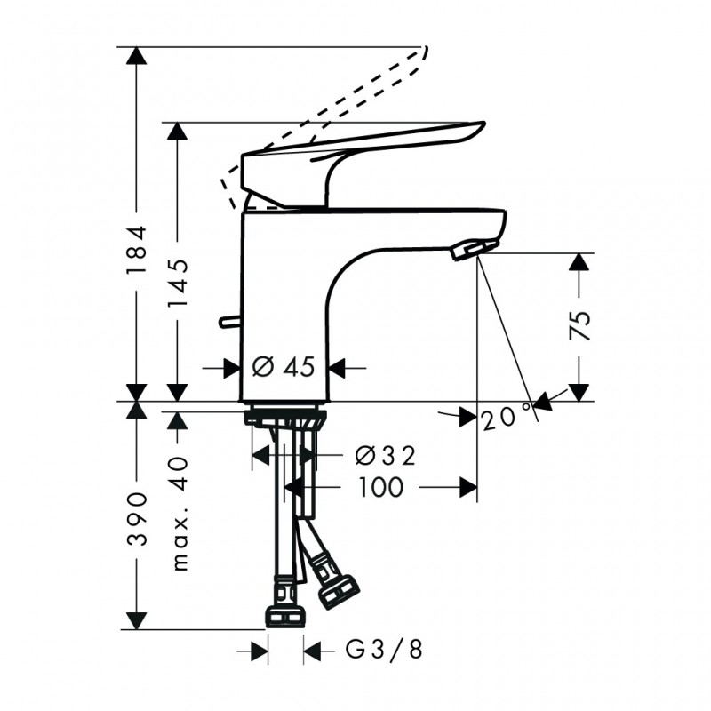Vòi lavabo Logis E 70 Hansgrohe 589.52.430