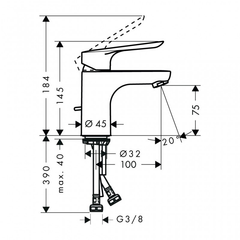 Vòi lavabo Logis E 70 Hansgrohe 589.52.430