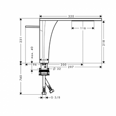 Vòi lavabo Massaud 210 Axor 589.29.490