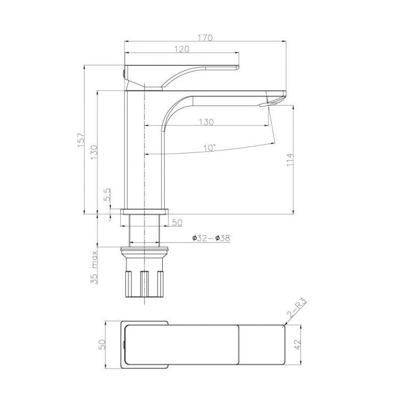 Vòi lavabo Regal 110 Hafele 495.61.120