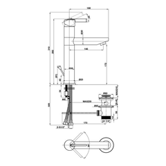 Vòi lavabo VIGOR 170 Hafele 589.15.151