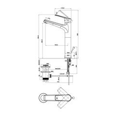 Vòi lavabo VIGOR 240 Hafele 589.15.181